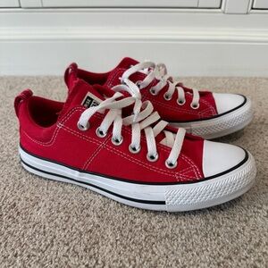 Barely Worn Converse Chuck Taylor All-Star Madison Red Sneaker Shoes Low-Top
